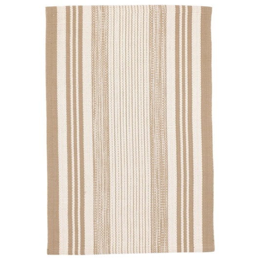 Quincy Stripe Khaki Handwoven Indoor/Outdoor Rug 8x10 RUGS 