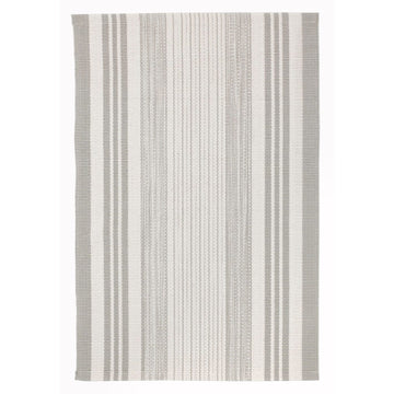 Quincy Stripe Platinum Handwoven Indoor/Outdoor Rug RUGS 