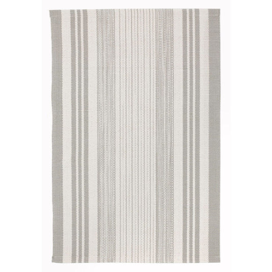 Quincy Stripe Platinum Handwoven Indoor/Outdoor Rug RUGS 