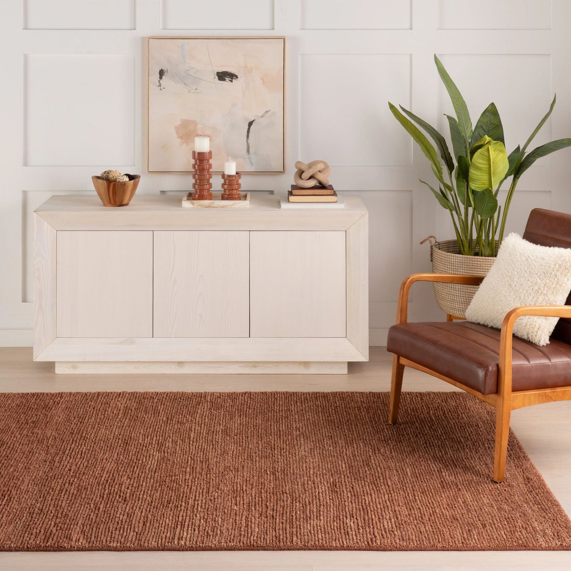 Ramsey Rust Hand Knotted Wool Rug Rugs 