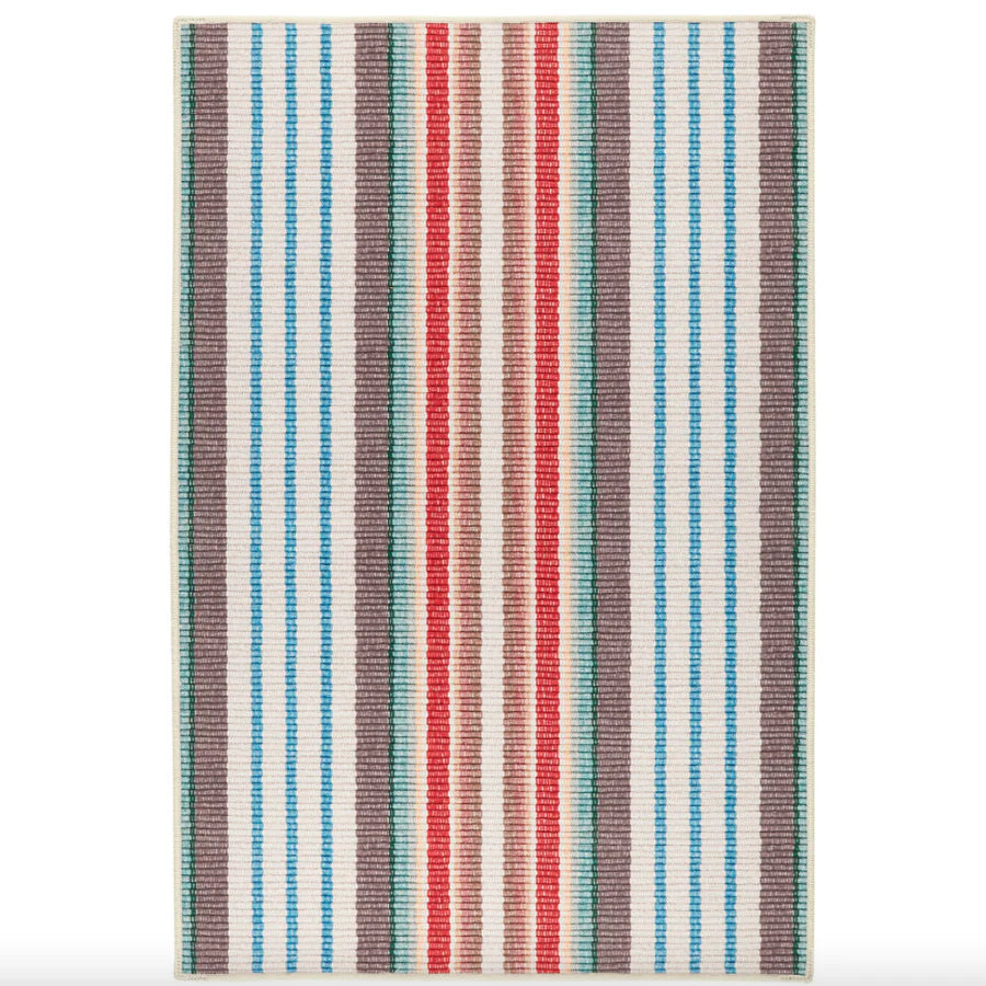 Ranch Stripe Multi Machine Washable Rug WASHABLE 
