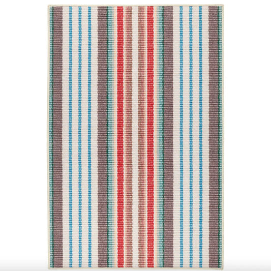 Ranch Stripe Multi Machine Washable Rug WASHABLE 
