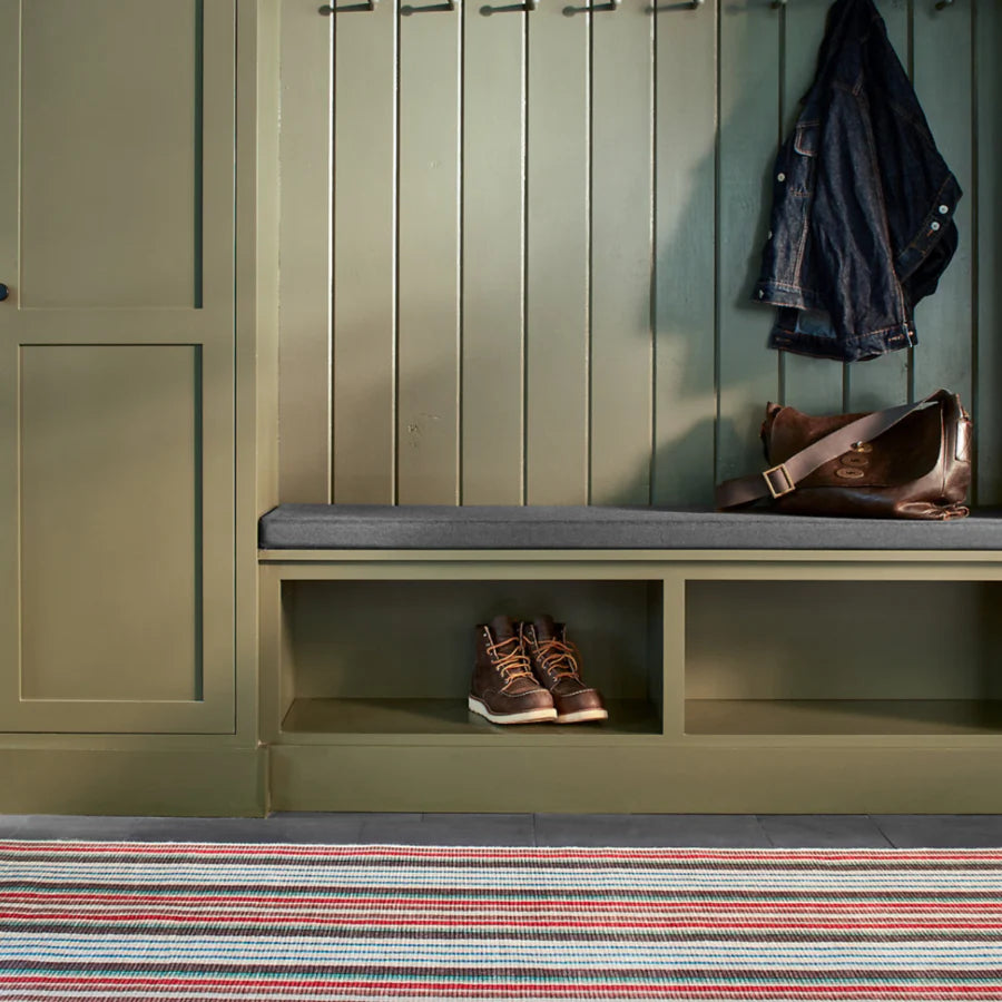 Ranch Stripe Multi Machine Washable Rug WASHABLE 