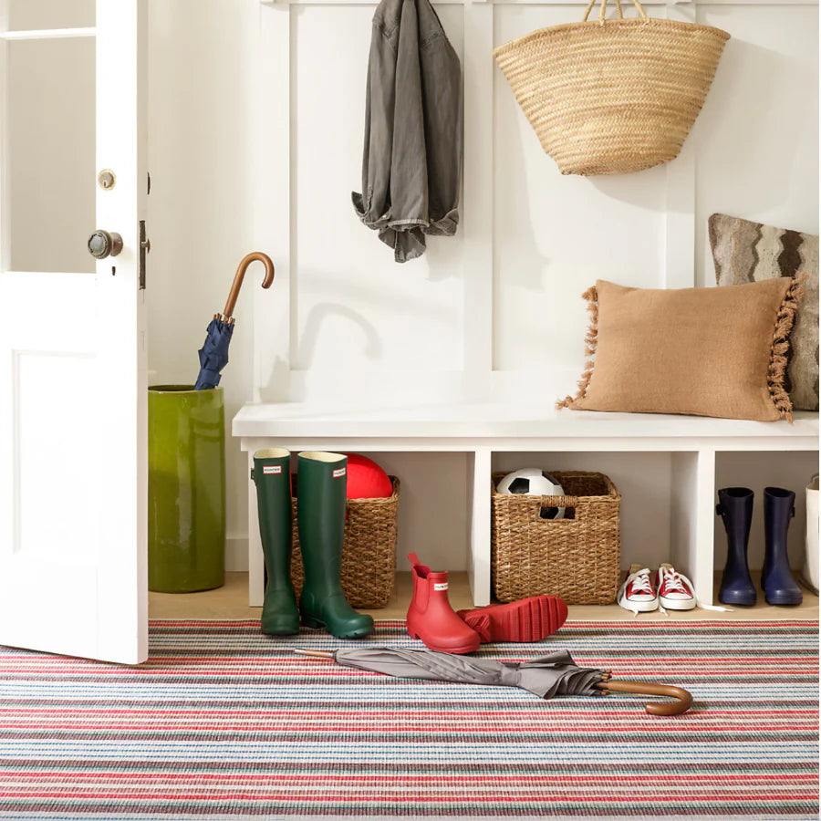 Ranch Stripe Multi Machine Washable Rug WASHABLE 