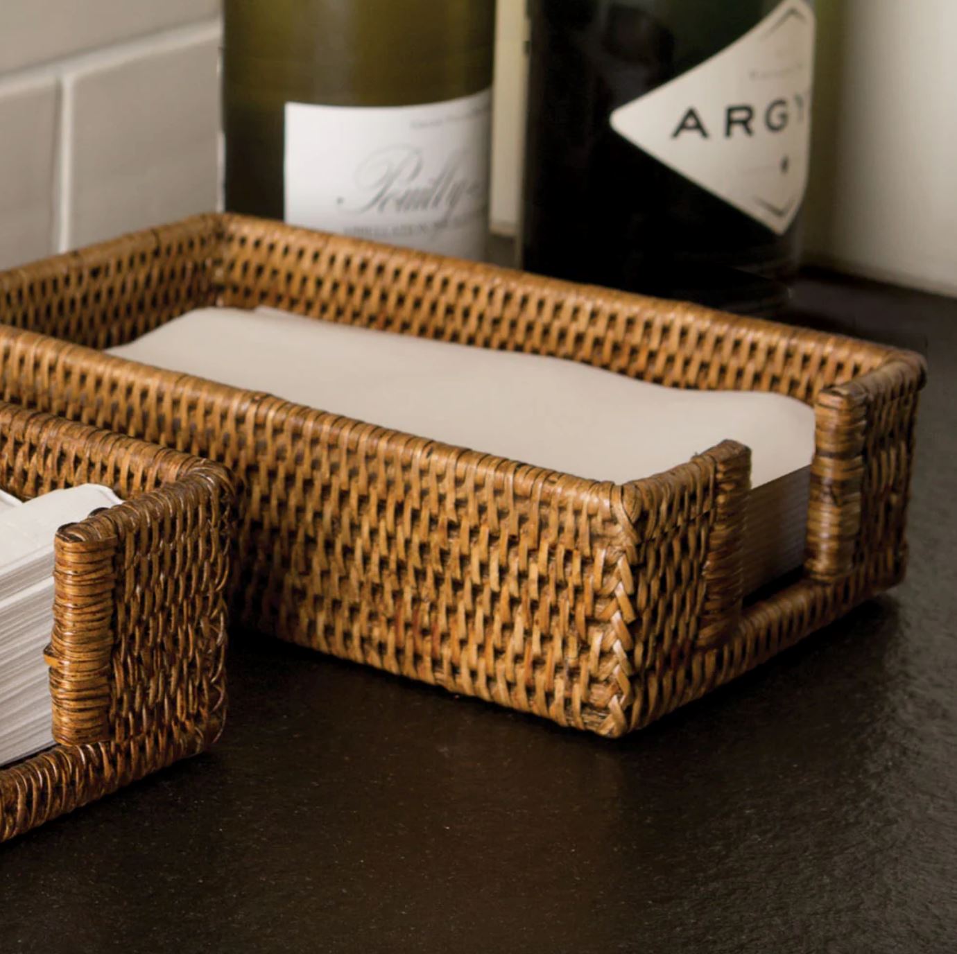 Rattan Guest Napkin/Towel Holder Bath & Body 