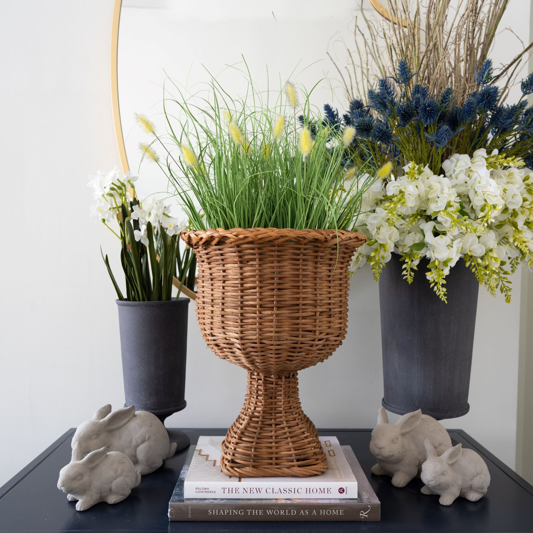 Rattan Urn Vases, Planters & Jars 