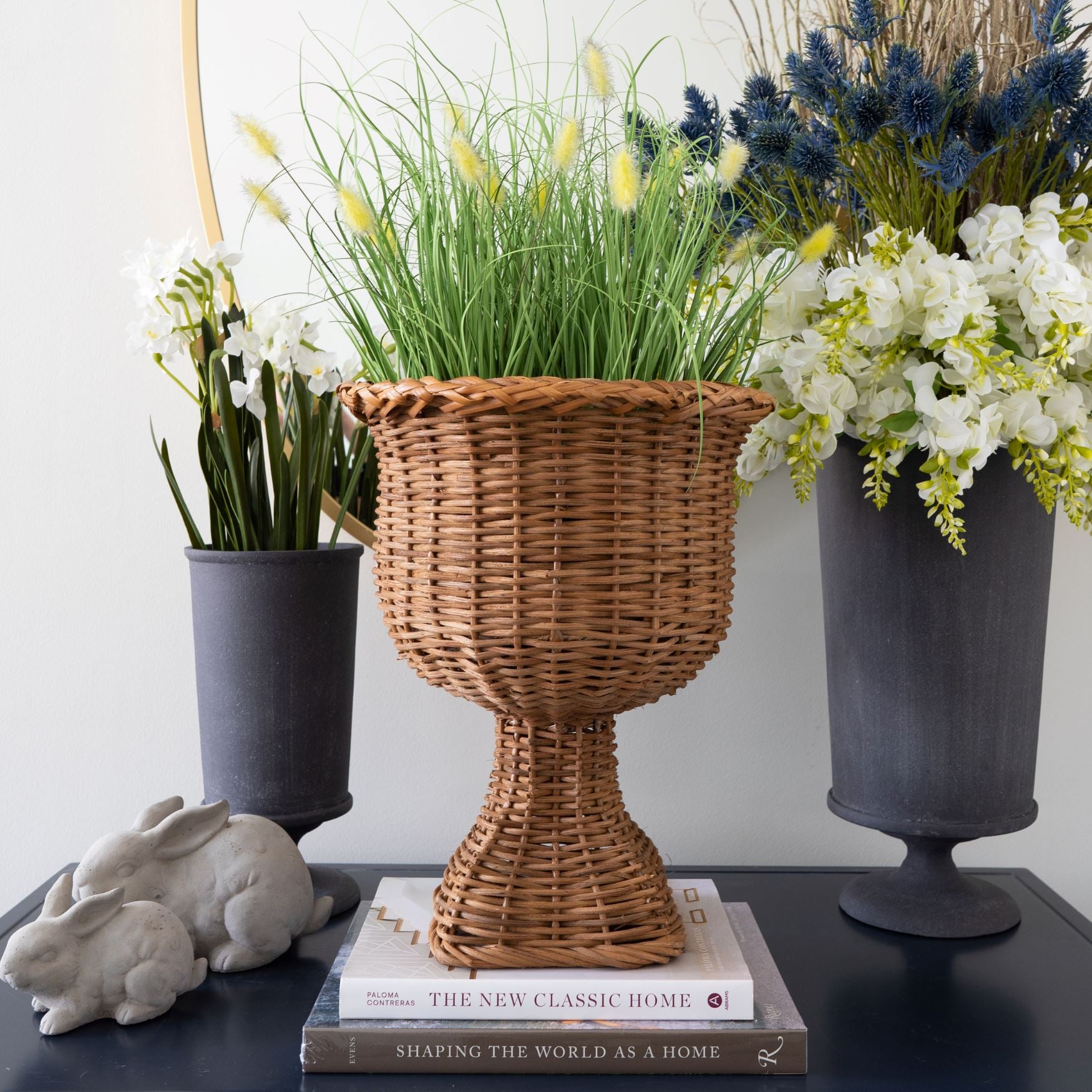 Rattan Urn Vases, Planters & Jars 
