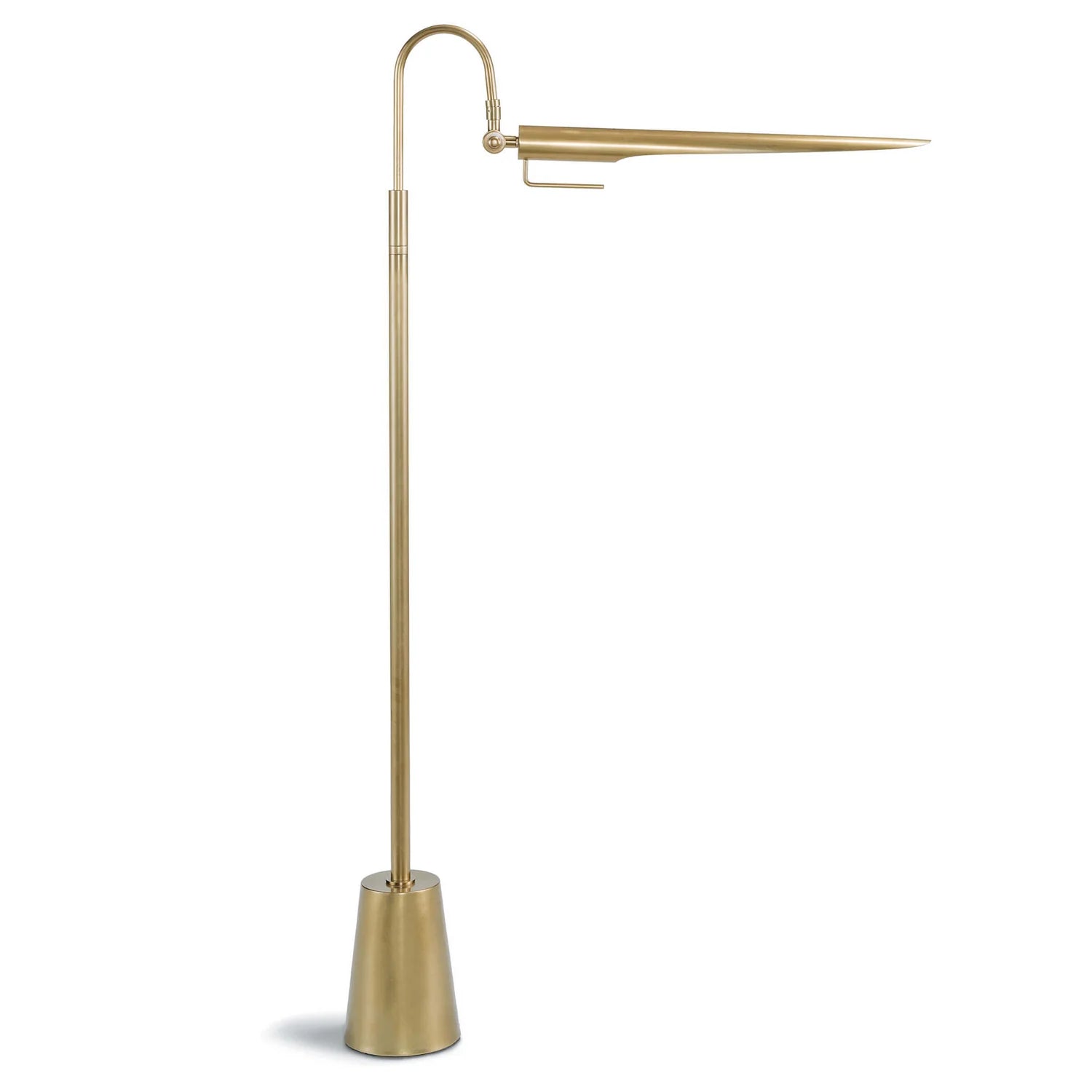 Raven Floor Lamp Floor Lamps Natural Brass 