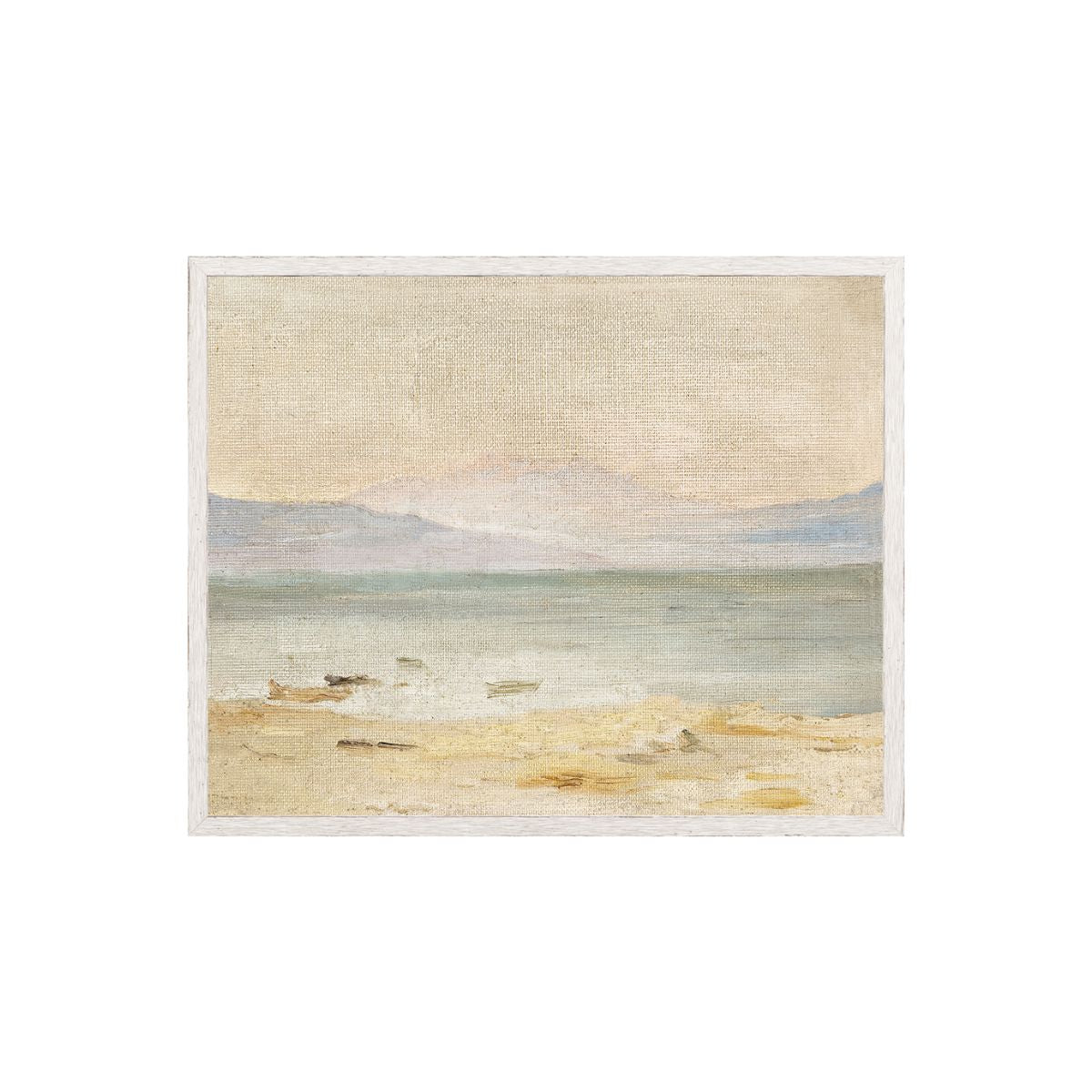 Raw Canvas Series- Coastline Framed Art Canvas on Board- Medium 