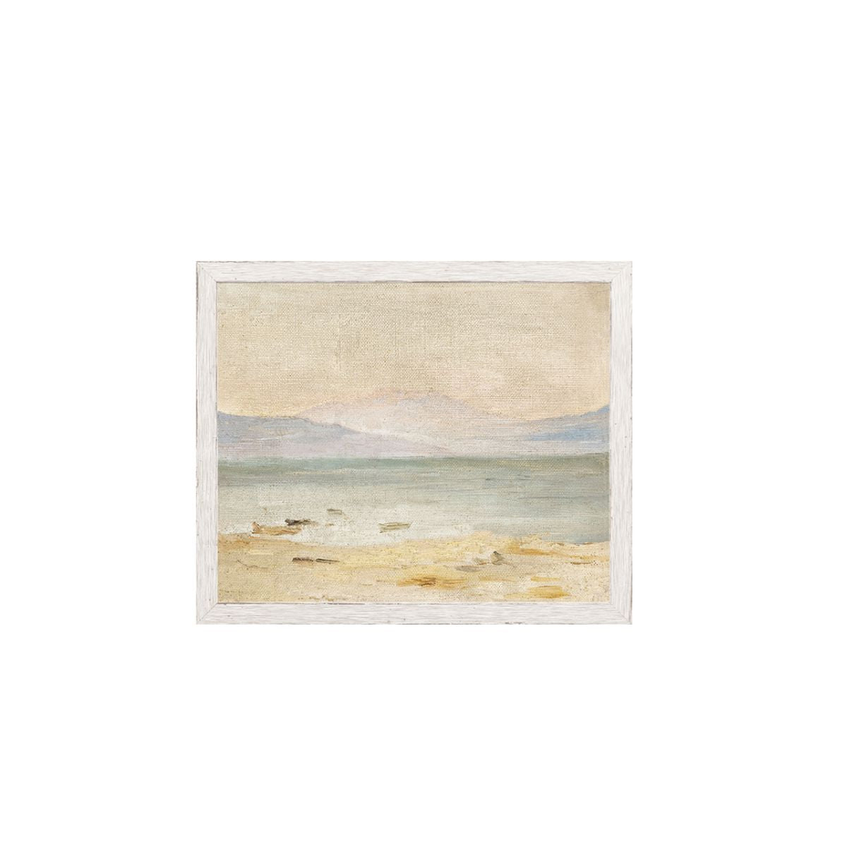 Raw Canvas Series- Coastline Framed Art Canvas on Board- Small 