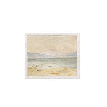 Raw Canvas Series- Coastline Framed Art Canvas on Board- Small 