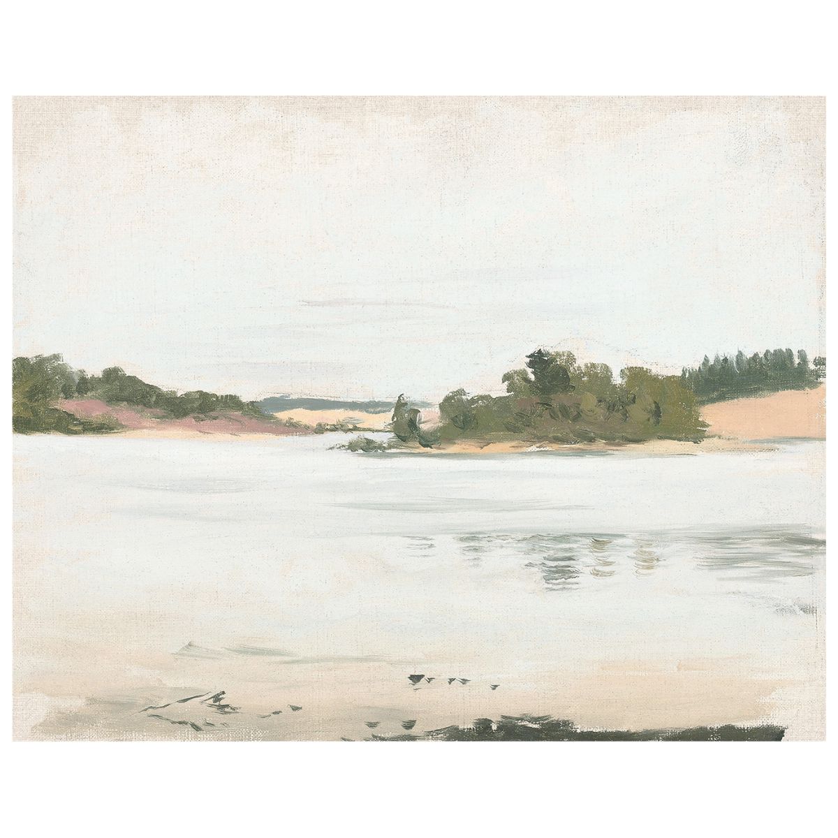 Raw Canvas Series- Inlet Framed Art Gallery Wrap Canvas 