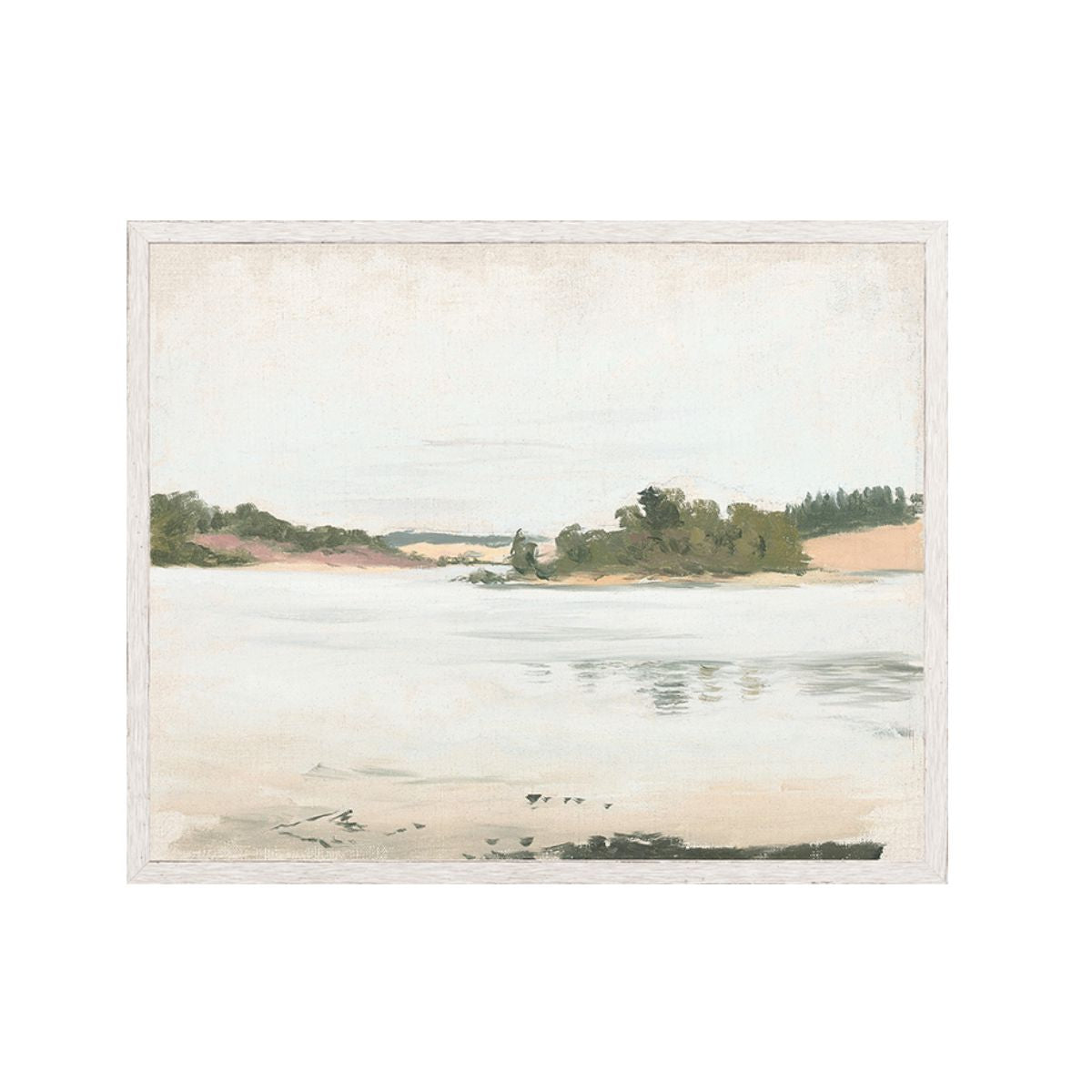 Raw Canvas Series- Inlet, Canvas on Board Framed Art 