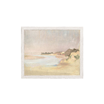 Raw Canvas Series- On the River Framed Art Canvas on Board- Small 