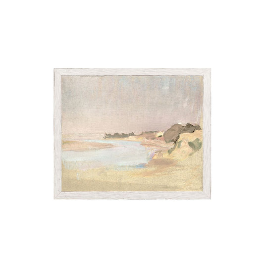 Raw Canvas Series- On the River Framed Art Canvas on Board- Small 