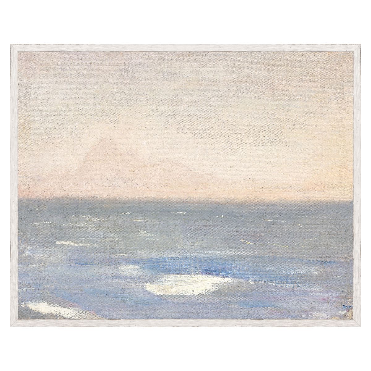 Raw Canvas Series- View from the Sea Framed Art Glass Framed 