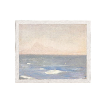 Raw Canvas Series- View from the Sea Framed Art Canvas on Board- Small 