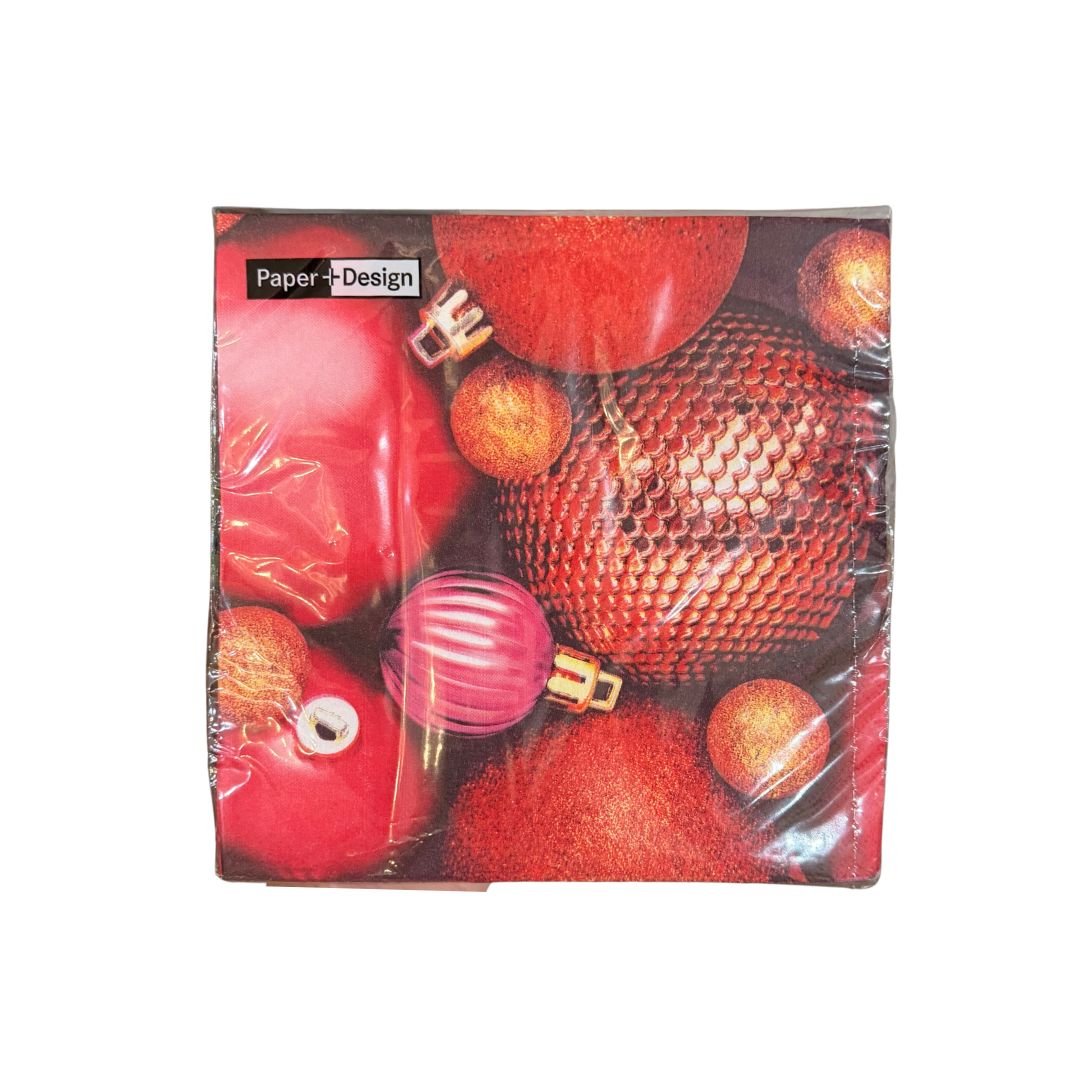 Red Baubles- Luncheon Napkin Kitchen 