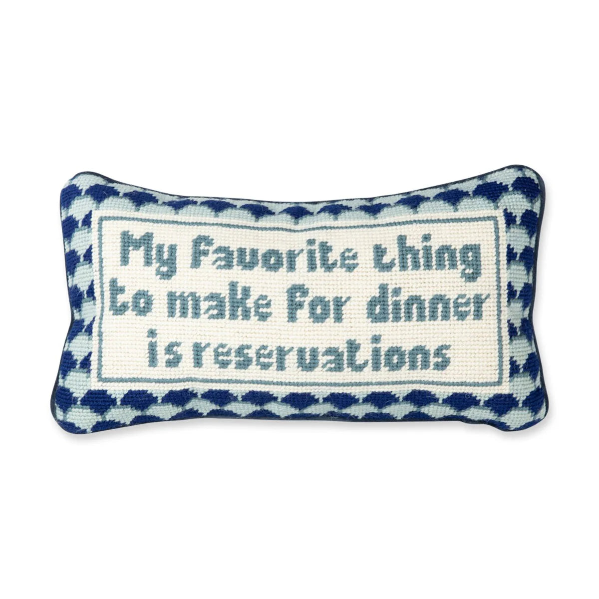 Reservations Needlepoint Pillow Pillows 