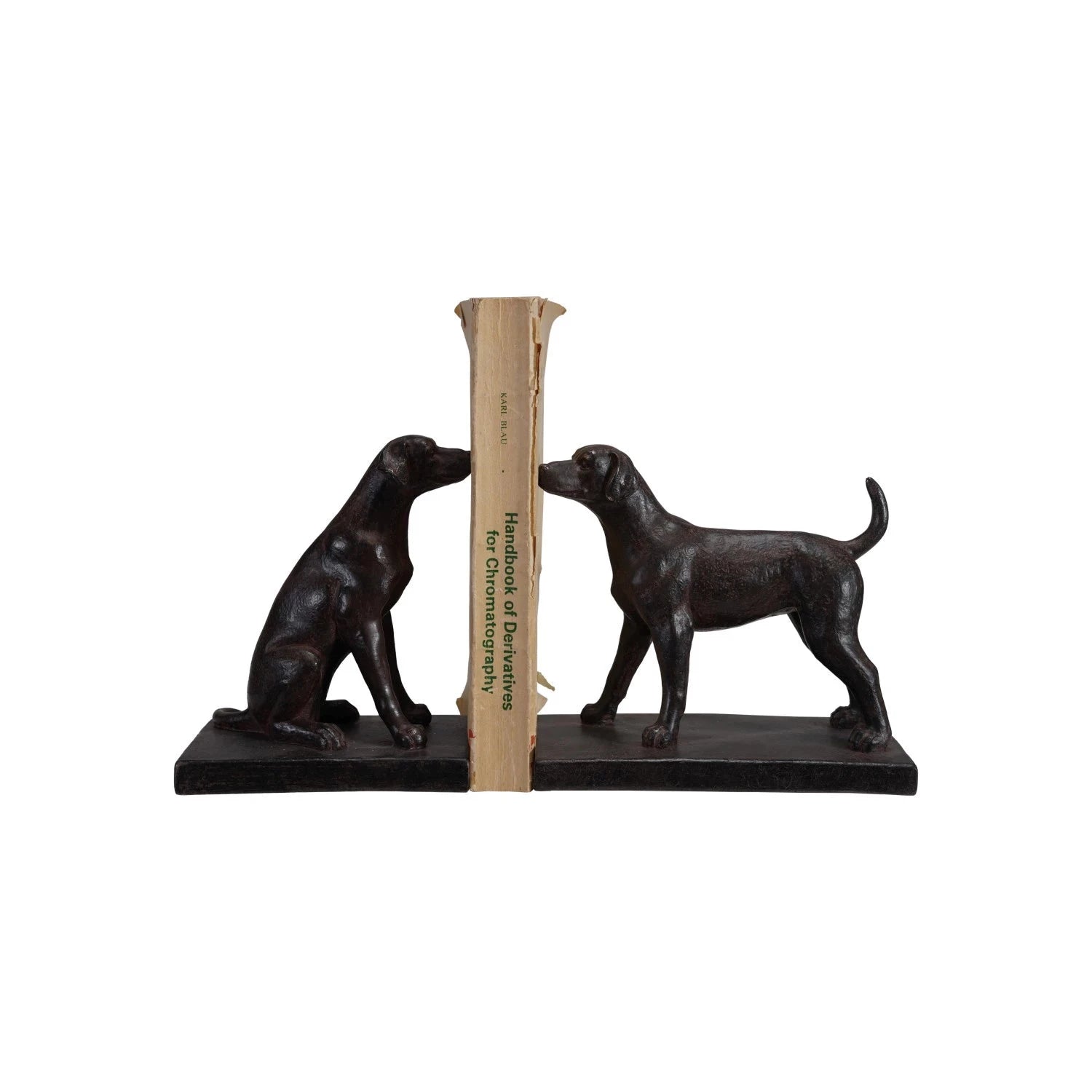 Resin Dog Bookends Books 