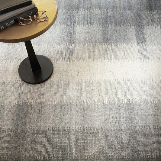 Ronan Ikat Grey Handwoven Wool Rug Rugs 