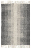 Ronan Ikat Grey Handwoven Wool Rug Rugs 