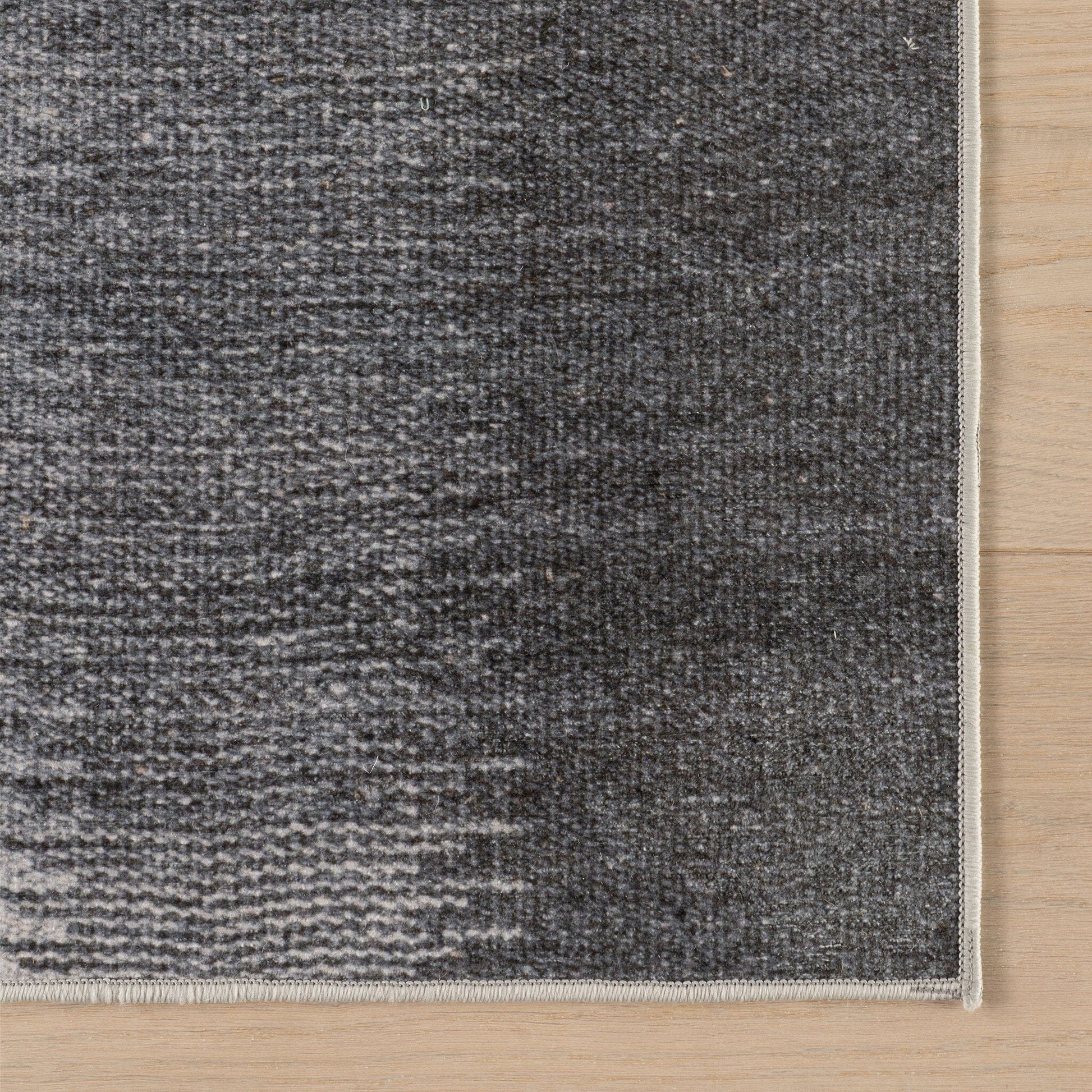Ronan Ikat Machine Washable Rug - Grey Rugs 