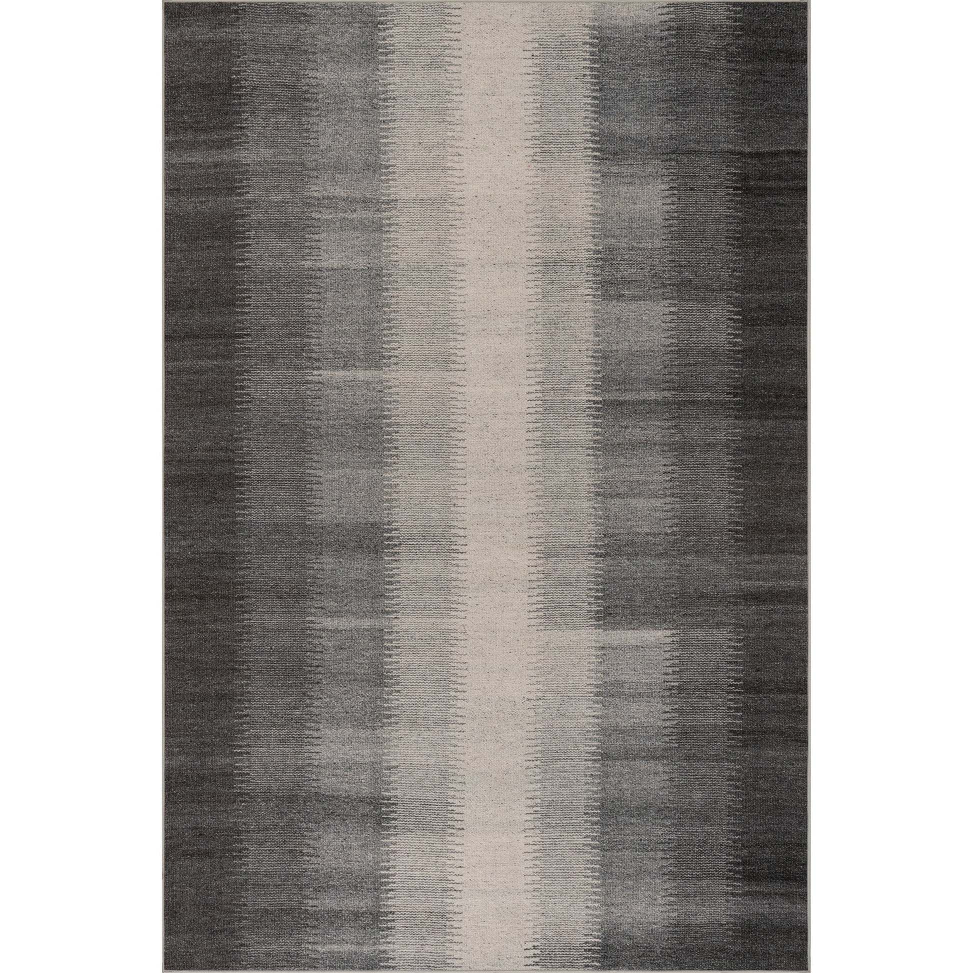 Ronan Ikat Machine Washable Rug - Grey Rugs 
