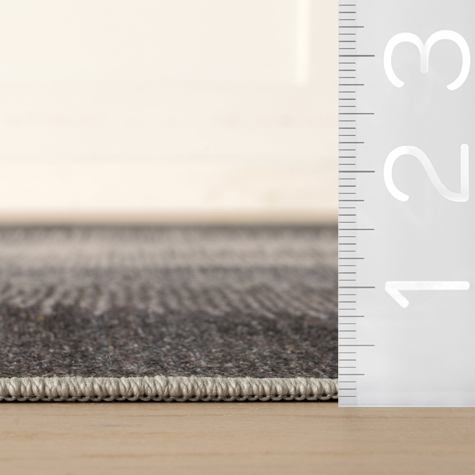 Ronan Ikat Machine Washable Rug - Grey Rugs 