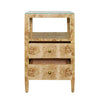 Roscoe Burl Wood Side Table Accent Tables 