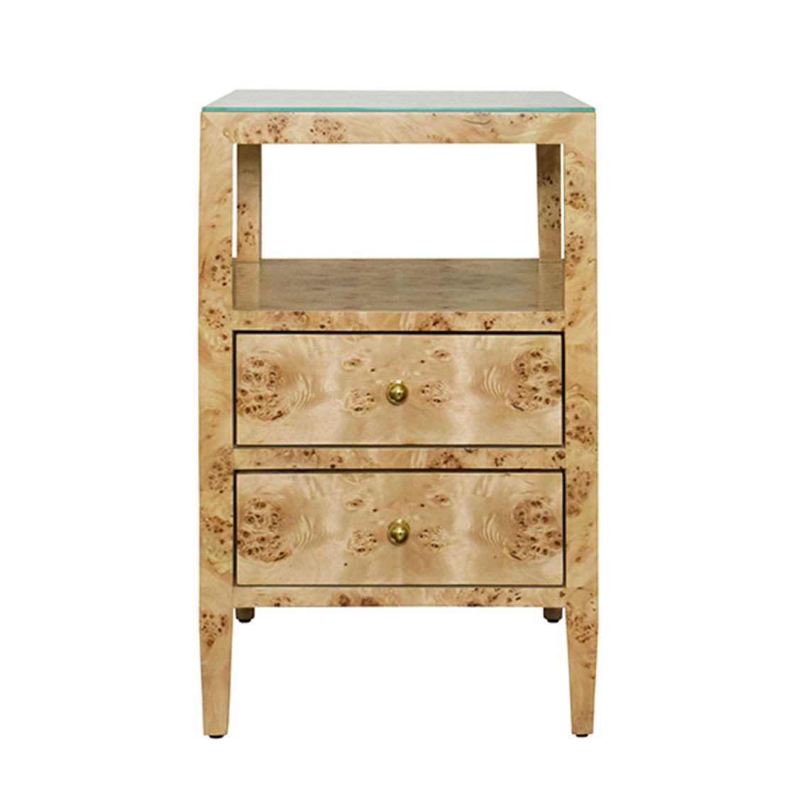 Roscoe Burl Wood Side Table Accent Tables 