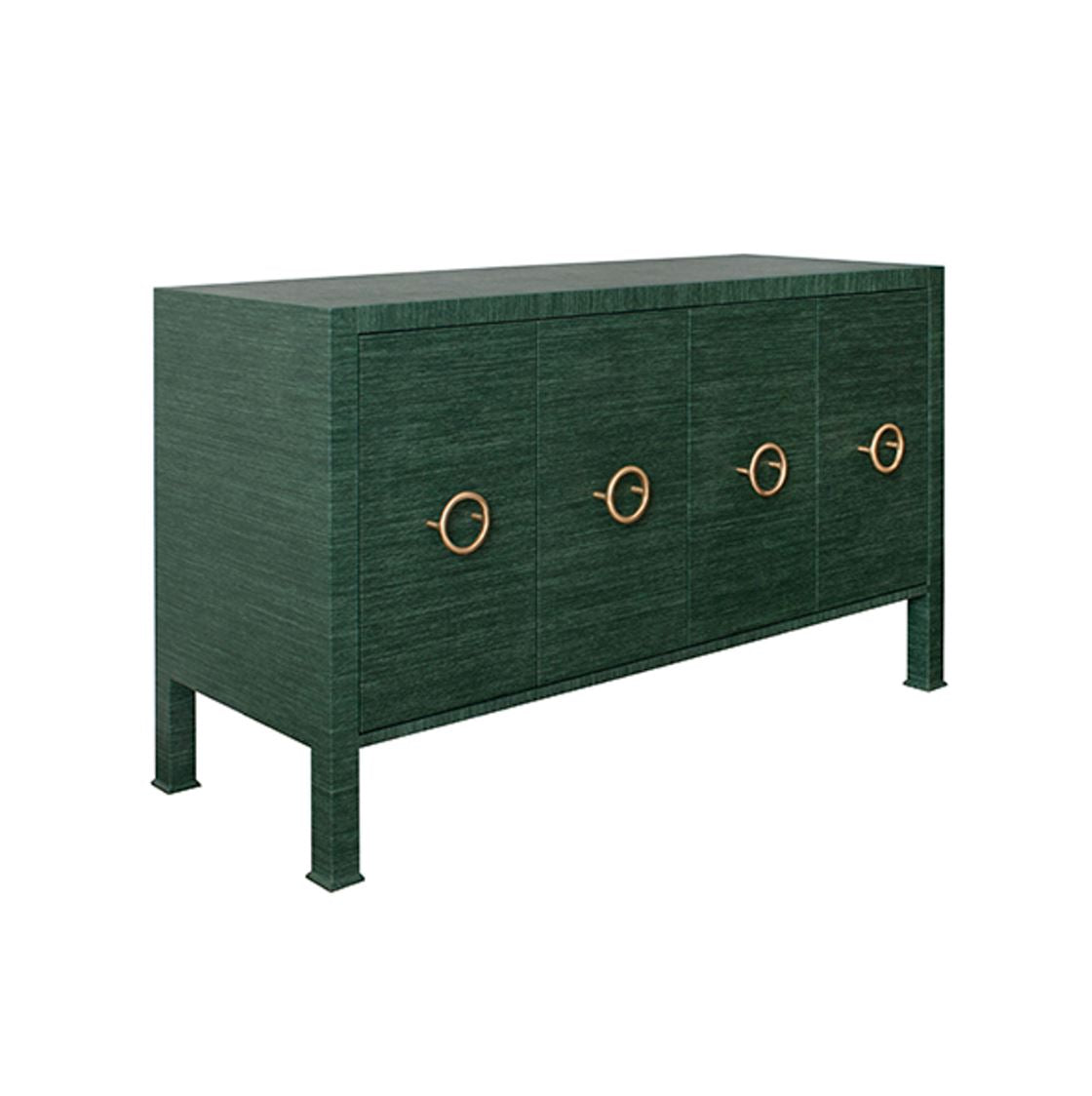 Rue Grasscloth Cabinet - Green Cabinets & Chests 