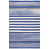 Rugby Stripe Denim Handwoven Indoor/Outdoor Rug Rugs 