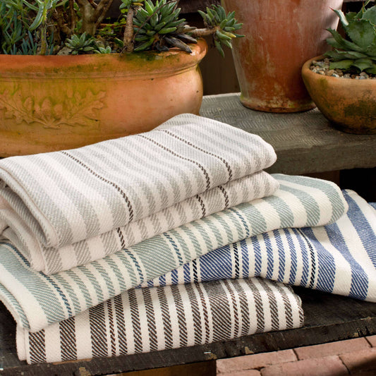 Rugby Stripe Denim Throw Throws 