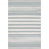Rugby Stripe Light Blue Handwoven Indoor/Outdoor Rug Rugs 
