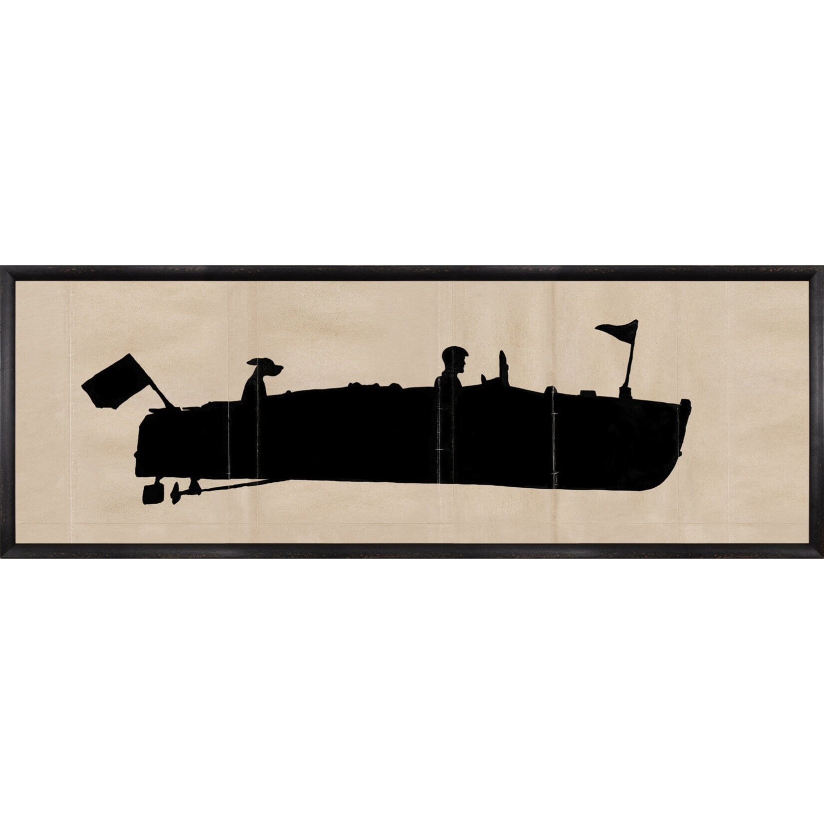 Runabout Silhouette - Large Framed Art 