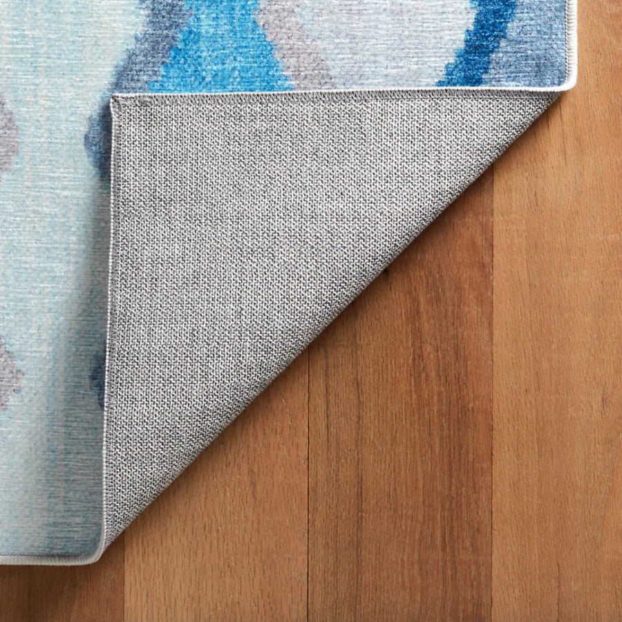 Safety Net Blue Machine Washable Rug WASHABLE 