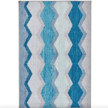 Safety Net Blue Machine Washable Rug WASHABLE 