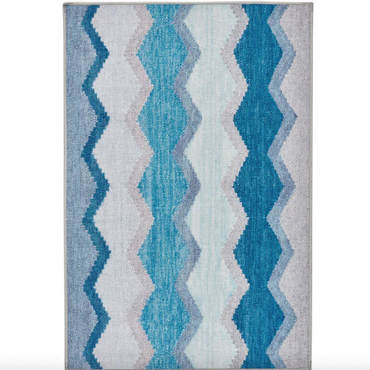 Safety Net Blue Machine Washable Rug WASHABLE 