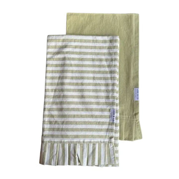 Sage Green Ruffled Kitchen Dish Towel Kitchen 