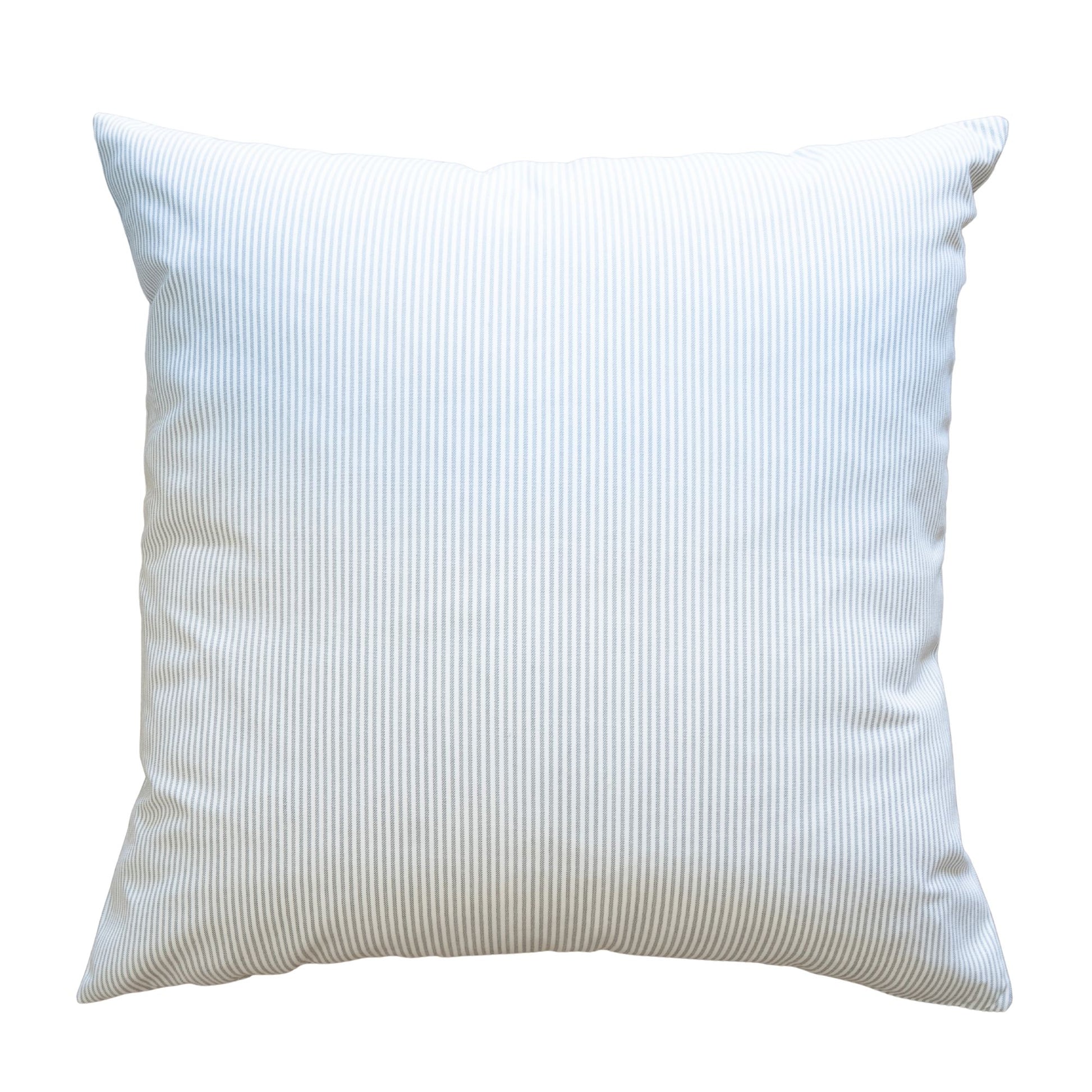 Sailcloth Indoor/Outdoor Ticking Grey- 20" Pillows 
