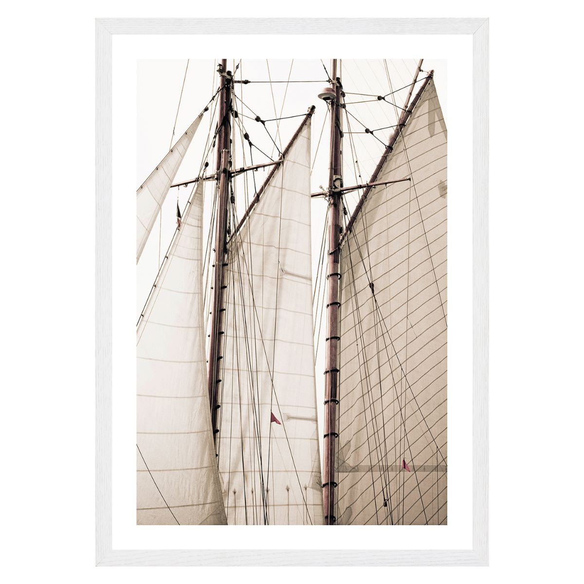 Sailing Details I- Small Framed Art White 