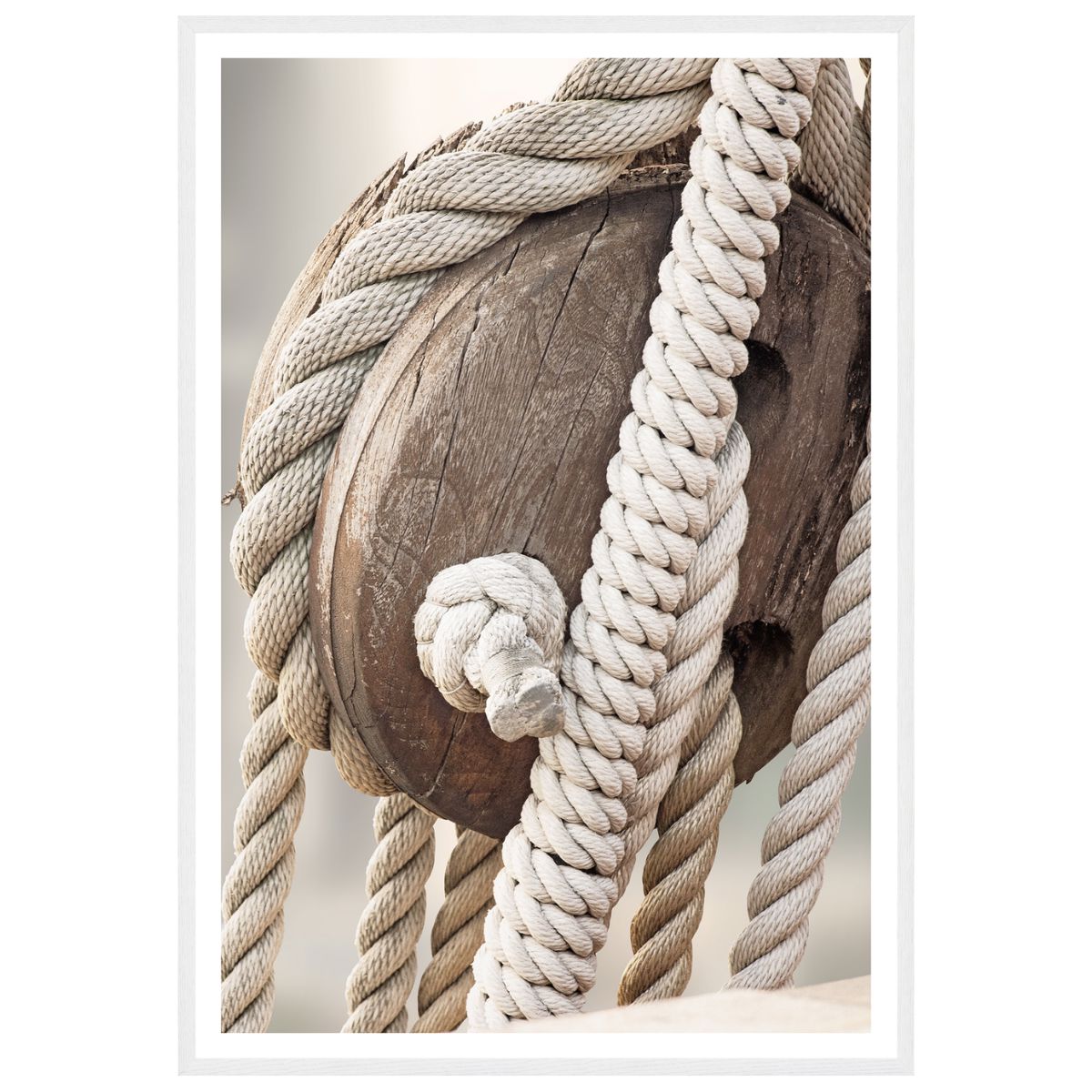 Sailing Details III- Large Framed Art White 