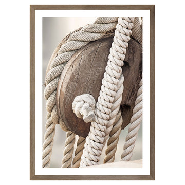 Sailing Details III- Small Framed Art Oak 