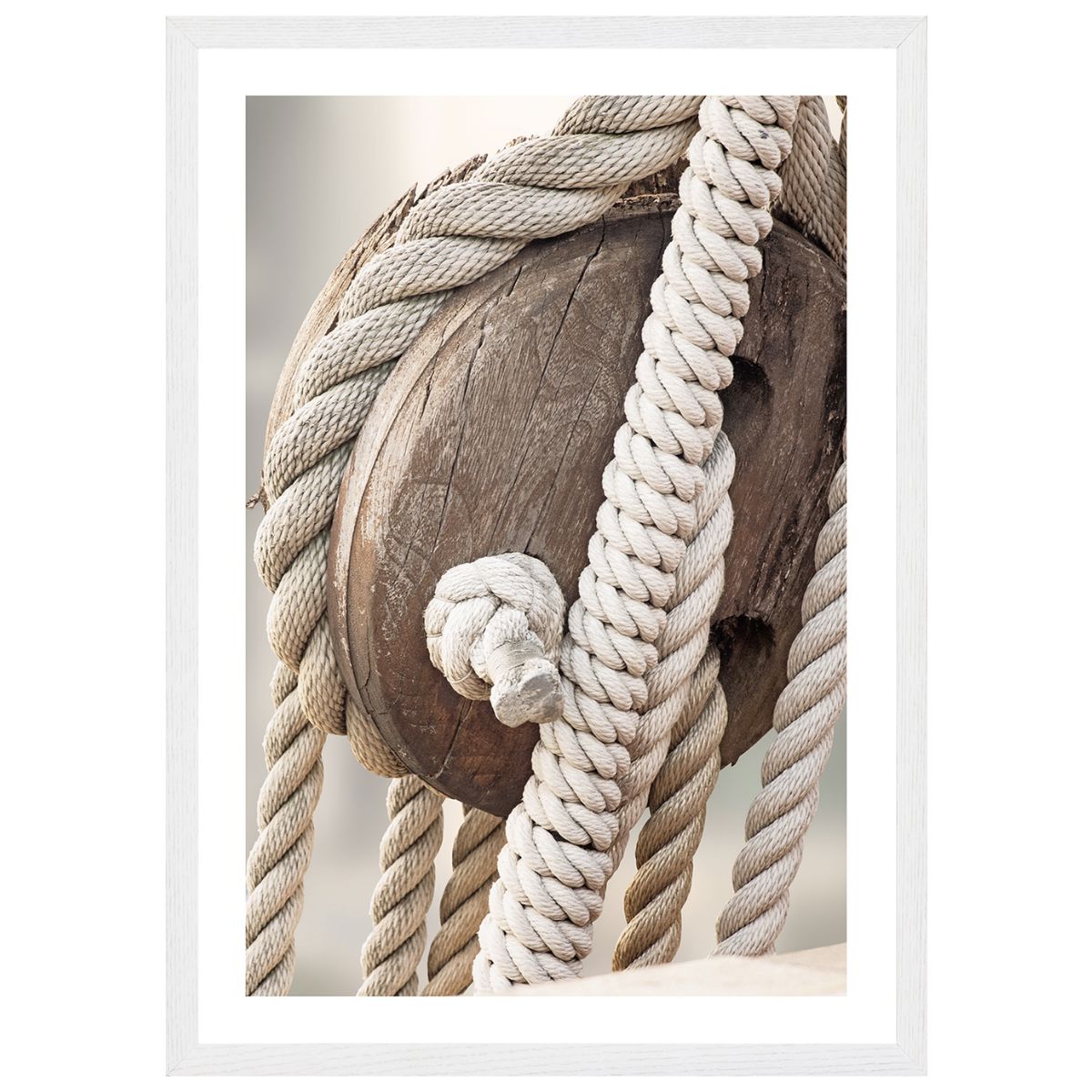 Sailing Details III- Small Framed Art White 