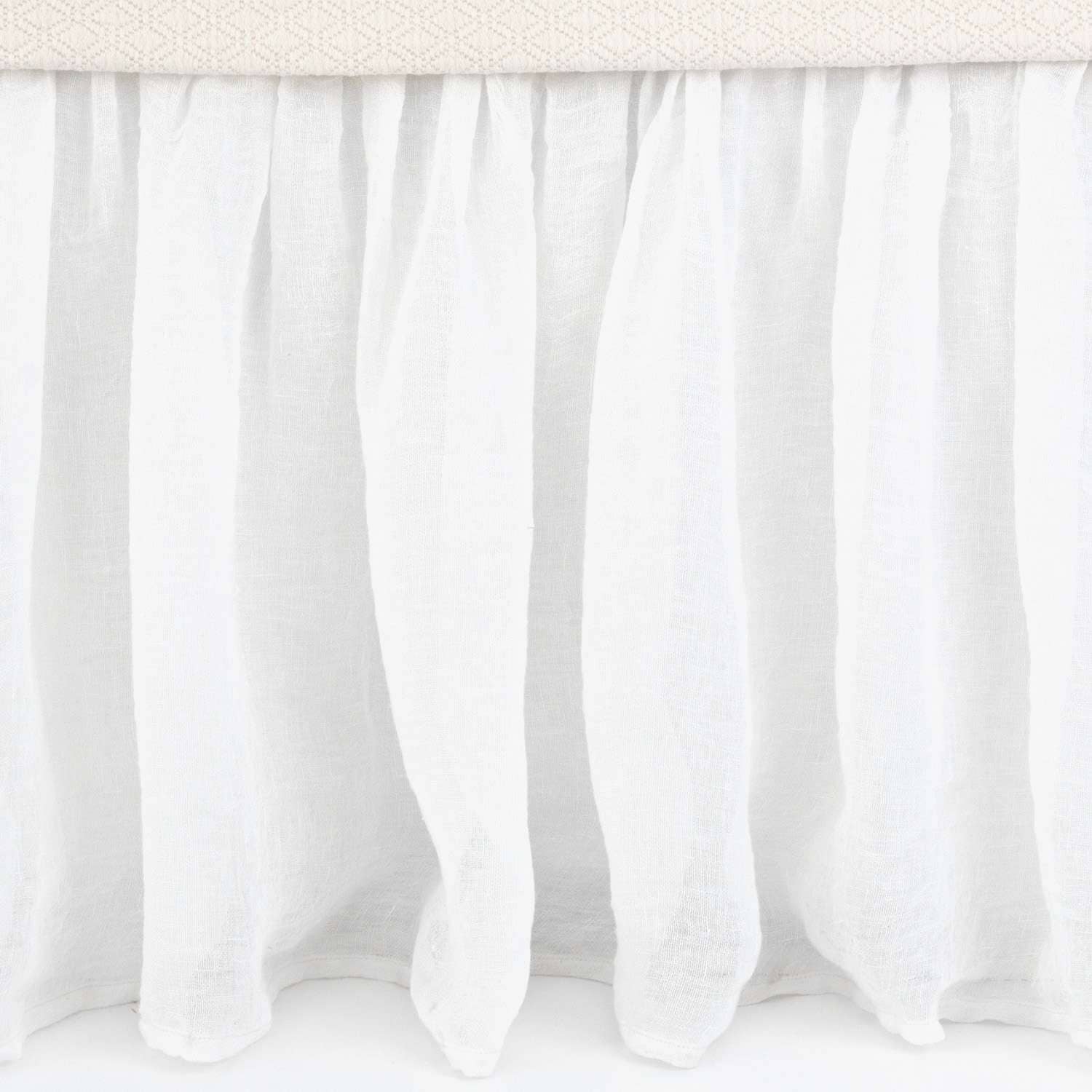 Savannah Linen Gauze White Bed Skirt Bed Skirts & Inserts 