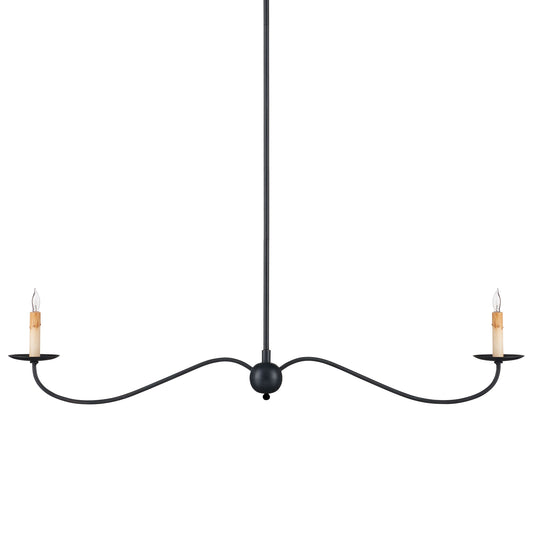 Saxon Black Linear Chandelier Chandeliers 