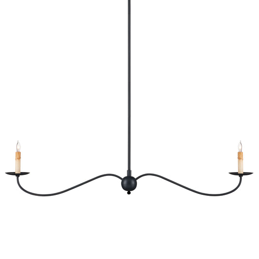 Saxon Black Linear Chandelier Chandeliers 