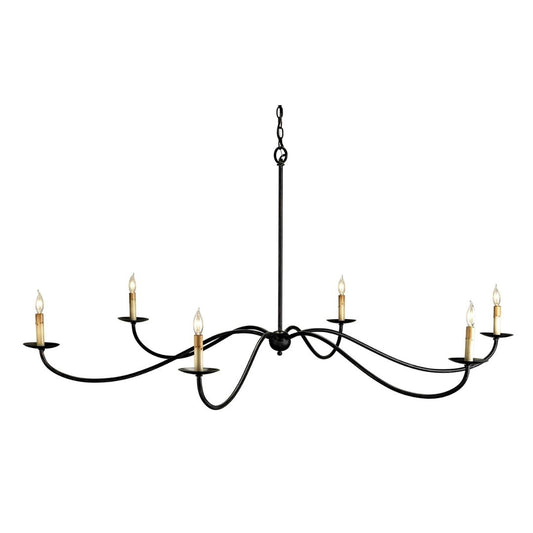 Saxon Black Linear Chandelier - Large Chandeliers 