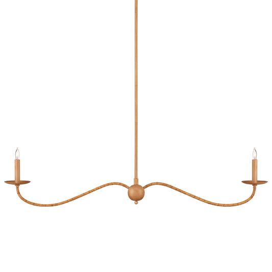 Saxon Rattan Linear Chandelier Chandeliers 